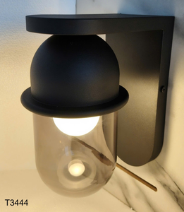 Lumetal T3444 Black Metal Wall Lamp LED 3000K Warm White Cylindrical Shade Modern <b>Minimalist</b> Design Button Control AC 220V - Product Image 1
