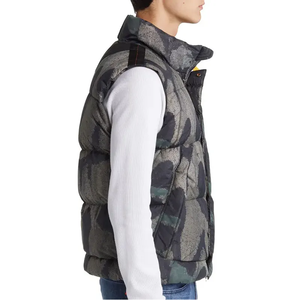 Gilets matelassés pour hommes à motif camouflage, en polyester, sans manches, col haut, coupe-vent, chauds, décontractés, pour l'hiver - Product Image 3