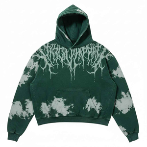 Sweat-shirts délavés à l'acide fabriqués au Pakistan, style streetwear, 100% coton, logo personnalisé sur le devant, coupe ample, streetwear pour hommes - Product Image 4