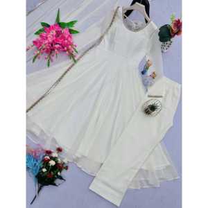 Ensemble de robe de soirée pour femme avec pantalon et belle Dupatta - Product Image 5