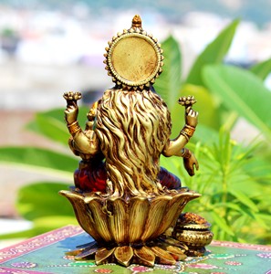Estatua de Resina de la Diosa Laxmi, Figura Religiosa Hindú India, Ídolo, Decoración Fengshui, Artículo de Regalo - Product Image 5