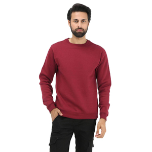 Men's Custom Logo Solid O-<b>Neck</b> Pullover Sweatshirt Casual Streetwear Embroidered Knitted Eco-Friendly Breathable Loose Fit - Product Image 6
