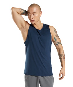 Débardeur d'entraînement en polyester de haute qualité pour hommes, personnalisé, nouveau design, haut d'entraînement de fitness décontracté, col tricoté respirant - Product Image 1