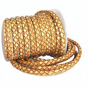 Cordones de cuero cosidos de varios colores y tamaños de 2,5mm y 10mm, accesorios de joyería de moda, accesorios hechos de cuero de alta calidad, venta al por mayor - Product Image 1