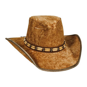 Sombrero Vaquero de Cuero Estilo Vintage Occidental de Ala Ancha para Adultos Unisex, Cuatro Estaciones, Duradero, para Montar al Aire Libre, a la Moda - Product Image 2