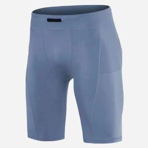 Shorts de compression pour hommes à taille mi-haute, respirants, imprimés, pour la gym, vente en gros, noir, service OEM - Product Image 4