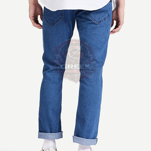 กางเกงยีนส์ทรงตรงผู้ชาย ดีไซน์ล่าสุด ใส่สบาย ระบายอากาศได้ดี ผ้าฝ้าย 100% สีซีดอ่อน รับผลิตตามแบบ OEM บริการสั่งทำพิเศษ สไตล์ลำลอง สำหรับฤดูใบไม้ร่วงและฤดูหนาว - Product Image 2