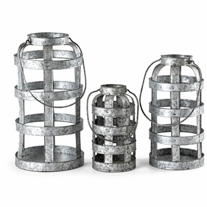 Juego de Faroles Decorativos para Velas, Portavelas Hechos a Mano, Tamaño Personalizado de Fábrica, Farol Colgante Galvanizado para Patio - Product Image 1