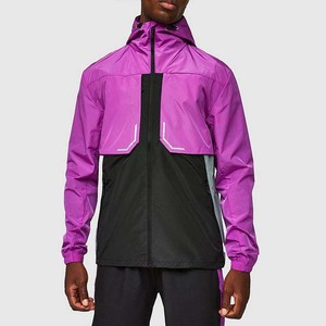 Ensembles de vêtements pour hommes tendance : Survêtement coupe-vent deux pièces couleur unie en tissu personnalisé - Product Image 1