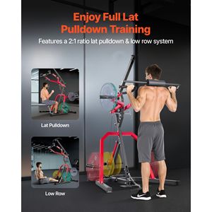 "Home Gym System Leverage LAT Low <b>Row</b> <b>Machine</b> 2:1 Ratio Strength Training for Squats Deadlifts Bench Press" - Product Image 2