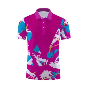 Camiseta Deportiva Personalizada con Estampado Digital Vintage para Hombre, con Cierre, de Secado Rápido, Manga Corta, Logotipo Frontal, Poliéster/Algodón, OEM - Product Image 5