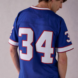 เสื้อเจอร์ซีย์อเมริกันฟุตบอลผู้ชายทรงโอเวอร์ไซส์ ผ้าตาข่าย สตรีทแวร์ ดีไซน์สั่งทำได้ เสื้อแขนสั้นสไตล์เรโทร บริการ OEM สำหรับผู้ชาย - Product Image 3