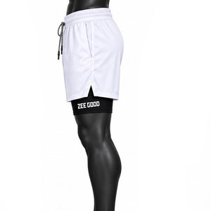 Nouveaux shorts de sport pour hommes, doublés, à double couche, avec poches sur le devant, respirants, à séchage rapide, pour la course à pied, l'entraînement, la salle de sport, en polyester - Product Image 4