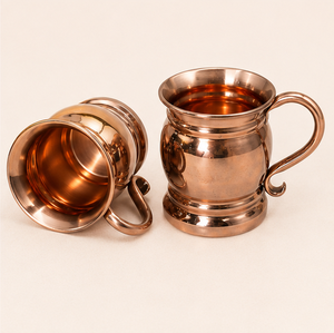 Handcrafted Pure Solid Copper Moscow Mule Mug Traditional Barrel Style Beer for Ayurveda Health Benefits Drinkware for Home Bar - Product Image 1