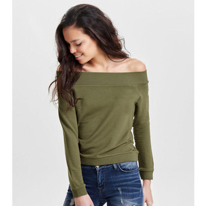 Sweat-shirt oversize à épaules dénudées pour femme, manches longues décontractées, haut tendance, pull doux et confortable pour un confort et un style quotidiens - Product Image 5