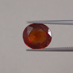 เฮสโซไนต์สีแดงธรรมชาติขายส่ง น้ำหนัก 5.38 กะรัต ทรงบริลเลียนท์คัท ขนาด 11.5x10.5 มม. |   เครื่องประดับคุณภาพเยี่ยมได้รับการรับรองจาก IGI - Product Image 1