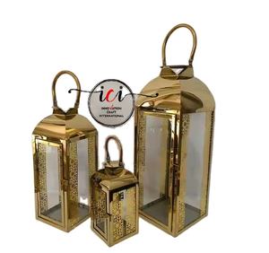 Nouvel arrivage de lampe lanterne pour le festival Ramadan Eid Hajj finie en or décoration de sol au design unique et découpé taille personnalisable - Product Image 1