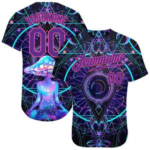 Camiseta de Béisbol Personalizada con Transferencia Térmica, Unisex, Manga Corta, Poliéster, Secado Rápido, Corte Regular, Impresión con Nombre del Equipo, Protección UV para Verano - Product Image 1