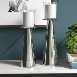 Handmade Curved Iron Candle Holder for Artistic Display and Hotel <b>Spaces</b> Finished Metal Candle Holder Geometric <b>Decor</b> Customized - Product Image 3