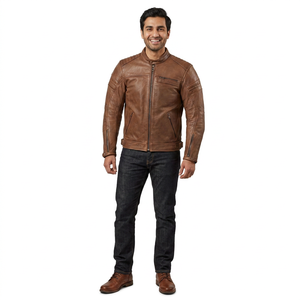 Custom Plus Size <b>Men's</b> Stand Collar Windbreaker High Quality Racing <b>Leather</b> <b>Jacket</b> for Winter for Motorcycles <b>jacket</b> for <b>men</b> - Product Image 1