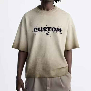 Camisetas Oversize Casuales de Verano para Hombre, Diseño Lavado de Gran Gramaje, Estilo Desgastado, Logotipo Personalizado, 100% Algodón, Venta al por Mayor Popular - Product Image 6
