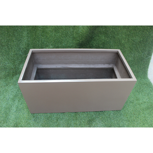 High Quality KNT Creations Classic Fiberglass Square Lightweight Durable Floor Boughpot Drainage Hole Hand Carved Finish <b>Model</b> - Product Image 1