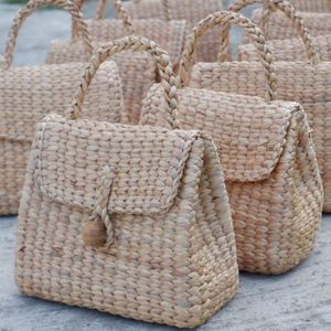 HIGH QUALITY Sustainable Water Hyacinth <b>Woven</b> <b>Bag</b> Eco Friendly Beach Shop <b>Tote</b> Lightweight Plant Fiber Grocery Storage Safe - Product Image 5