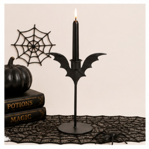 Candelabro de Murciélago de Hierro Negro Mate para Velas Cónicas, Centro de Mesa Espeluznante para Halloween y Decoración Gótica Vintage para el Hogar - Product Image 6