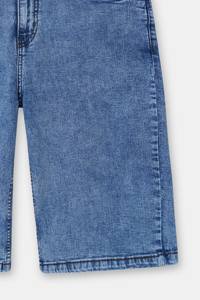 กางเกงยีนส์ขาสั้นเอวสูงทรงตรงเข้ารูป สีซีด กางเกงยีนส์ขาสั้นผ้าฝ้าย 100% รับผลิตตามแบบ OEM พร้อมสกรีนโลโก้ - Product Image 3