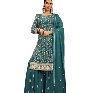 ชุดสูทผ้าจอร์เจียแบบหนาปักลายสำหรับงานชาราชุดเดรสสไตล์ปากีสถานคุณภาพสูงดีไซน์ใหม่ล่าสุด - Product Image 1