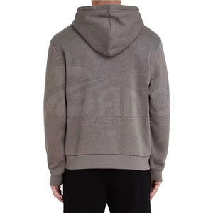 Nouveaux sweats à capuche délavés à l'acide, 100 % coton, doublure polaire, écologiques, séchage rapide, vêtements d'hiver, logo personnalisé pour hommes - Product Image 3