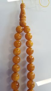 ลูกประคำอิสลามสำหรับมุสลิมสวดมนต์ dhikr ทำสมาธิแบบคลาสสิกน้ำผึ้งสีเหลืองอำพัน tasbih Misha subha tespih sibha - Product Image 4