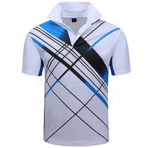 Camisas de Hombre al por Mayor, Nuevo Diseño Personalizado, Patrón Sólido, Tejido de Poliéster, Secado Rápido, Ropa Casual de Calle, Golf - Product Image 1
