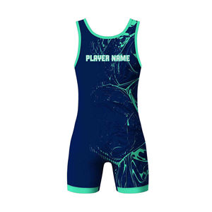 Singlet de Lucha Libre Negro de Alta Calidad OEM para Hombre, Ropa Deportiva Transpirable Personalizada para Canadá y EE. UU., para Artes Marciales - Product Image 5