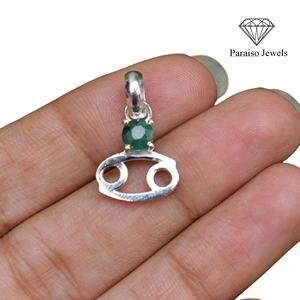 Dernière Collection Paraiso Vert Émeraude Gemme Argent Plaqué 925 Sterling Argent Classique IGI Certifié Pendentif En Gros - Product Image 2