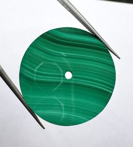 Cadran de montre en malachite naturelle fourni par le fabricant, plaque de cadran personnalisée en pierres précieuses, épaisseur 31,50 mm pour les marques de montres de luxe - Product Image 4