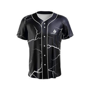 เสื้อทีมเบสบอลซอฟต์บอลแบบสั่งทำพิเศษ แขนสั้น พิมพ์ลายด้วยความร้อน ระบายอากาศได้ดี ซับเหงื่อ ผลิตจากโพลีเอสเตอร์ 100% - Product Image 1