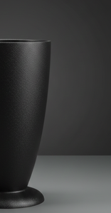 Luxury <b>Matte</b> Black Metal Flower Vase Elegant Handcrafted Pedestal Design Modern Home Decor <b>Table</b> Centerpiece Single Unit - Product Image 3