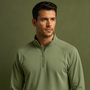 Ropa de Trabajo para Exteriores, Ropa Deportiva de Golf para Hombre, Sudadera de Golf con Cierre de Cremallera de un Cuarto, Color Personalizado, Forro Polar, Sudadera para Equipo, Puños Elásticos - Product Image 5