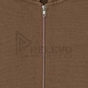 เสื้อฮู้ดดี้ผู้ชายแบบเรียบ 430 กรัม ผ้าฟลีซทรงโอเวอร์ไซส์ ล้างสีแบบแอซิด พิมพ์ลายดิจิทัล ผ้าฝ้าย 100% สไตล์สตรีทแวร์สำหรับฤดูใบไม้ผลิ 2 ชิ้น ย้อมสีพื้น - Product Image 4