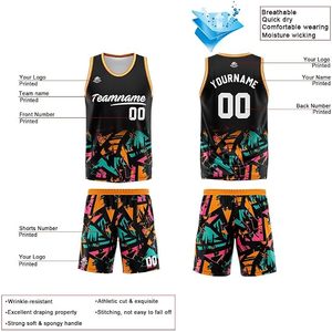 Camiseta de Baloncesto Personalizada con Nombre, Número y Logotipo del Equipo, Uniforme Personalizado para Adultos y Niños - Product Image 2