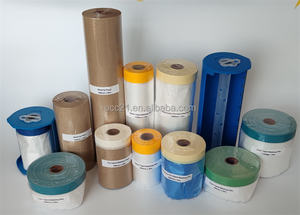 Masque de masquage rapide DIY avec ruban de tissu PE pré-enregistré de 50cm Film de masquage souple translucide et étanche à l'humidité Processus de moulage par soufflage - Product Image 5