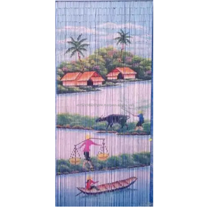 Cortina de cuentas de bambú para puerta de sala de estar pedido personalizado hecho a mano en Vietnam OEM ODM aceptado fábrica de alta calidad al por mayor - Product Image 2