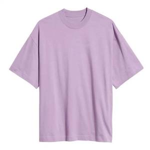 Camisetas de alta calidad personalizadas, estilo ringer morado liso para hombre, servicio OEM, camisetas de algodón de color sólido. - Product Image 5