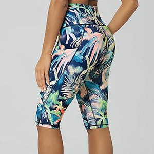 Leggings pour femmes à taille haute, extensibles, confortables, pour la gym, le yoga, coupe slim, vêtements décontractés, respirants, vêtements de sport, été, séchage rapide, légers - Product Image 3