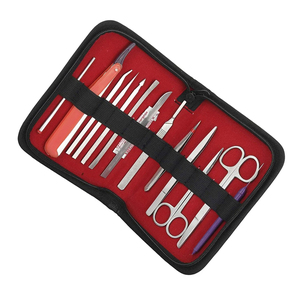 Kits chirurgicaux personnalisés de 13 pièces avec manche de scalpel, lames de couteaux, ciseaux, pinces, ensembles d'outils avec étui en cuir, prix avantageux - Product Image 6