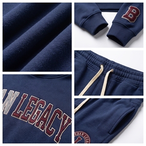 Conjunto de Sudadera con Capucha y Pantalones Cortos Verdes de la Marca Brand Stuff, Chándal Unisex de Algodón, Ropa Casual de Otoño con Estampado de Logotipo - Product Image 6