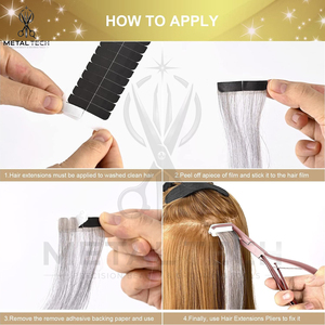 Pince professionnelle pour extensions de cheveux à bandes adhésives, couleur or rose, avec cadre métallique ergonomique, mâchoires en silicone souple, outil de pose à ressort lisse - Product Image 6