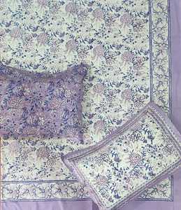 Custom Printed Bed Sheets Wholesale Premium Pure Cotton Fabric Luxury Hand Block Print <b>Bedding</b> Set Hotel Supply Factory - Product Image 2