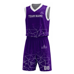 Uniforme de Baloncesto Personalizado Unisex, Sublimado, 100% Poliéster, Antibacterial, Sin Mangas, con Logotipo Frontal del Equipo - Product Image 4